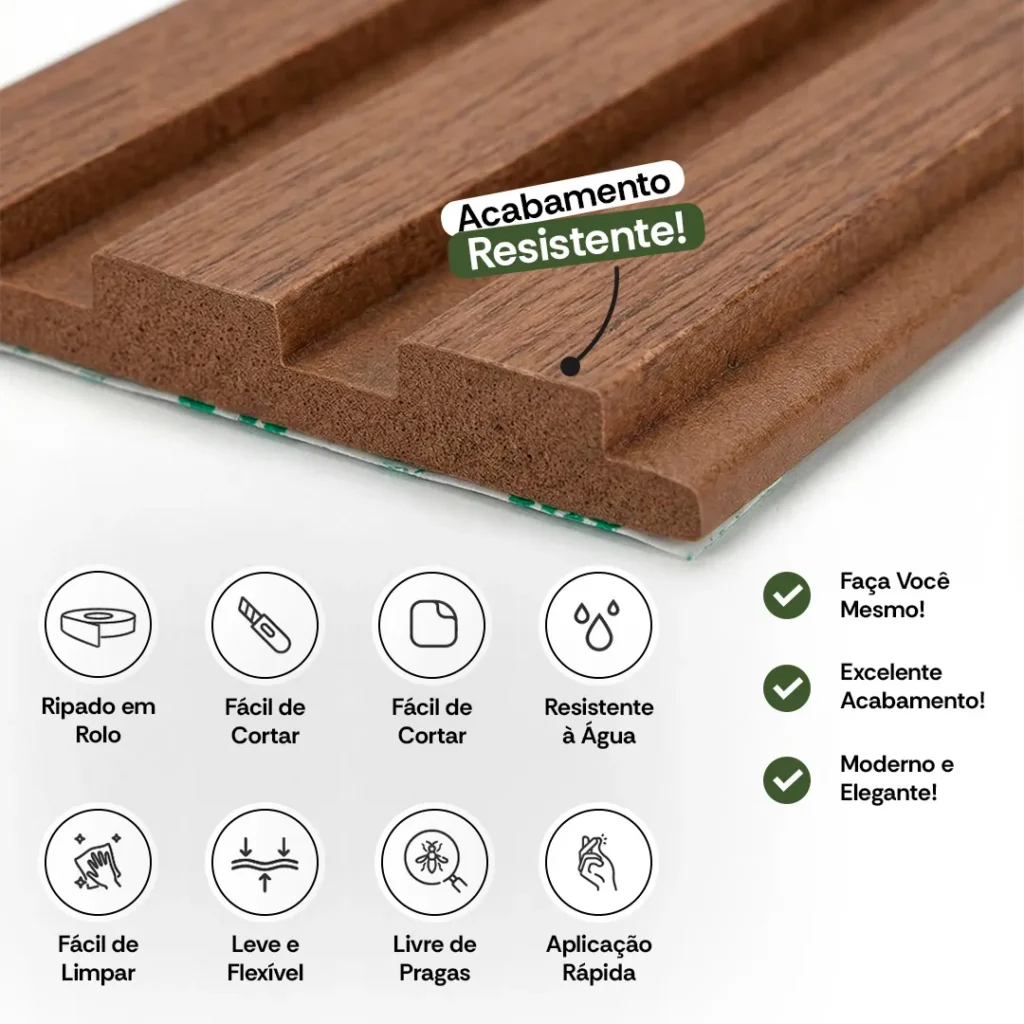 Kit Rolos de Painéis Ripados Autocolantes LINHAR®